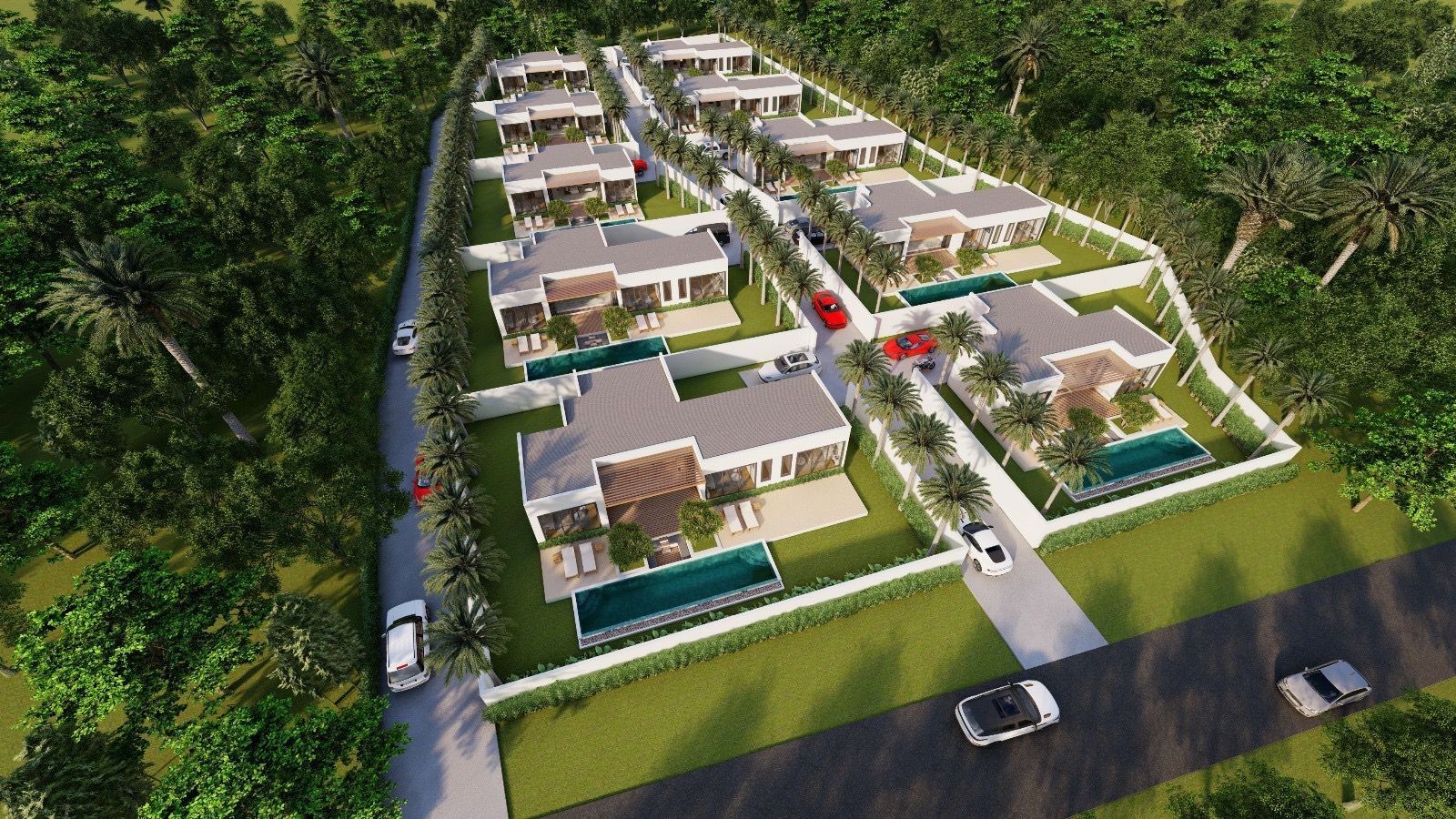 Naya Villas: ภาพมุมสูงของอาคารและบริเวณโครงการ
