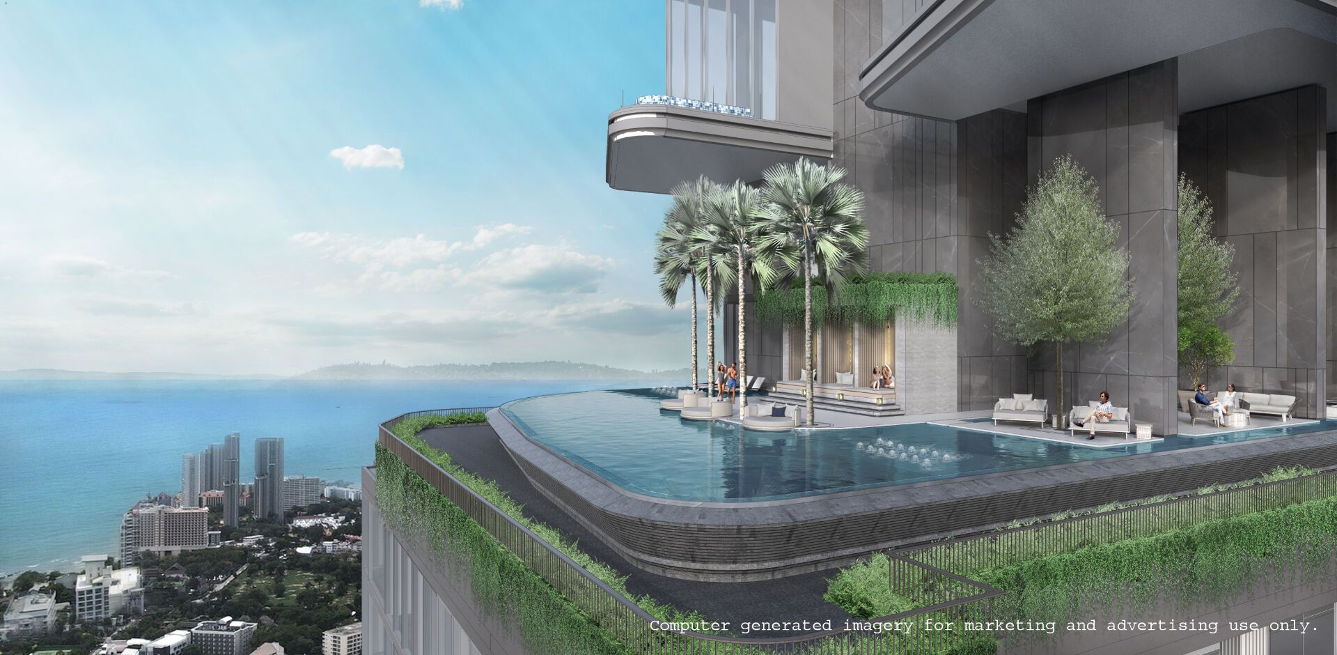 Once Wongamat: Swimming pool and surrounding deck