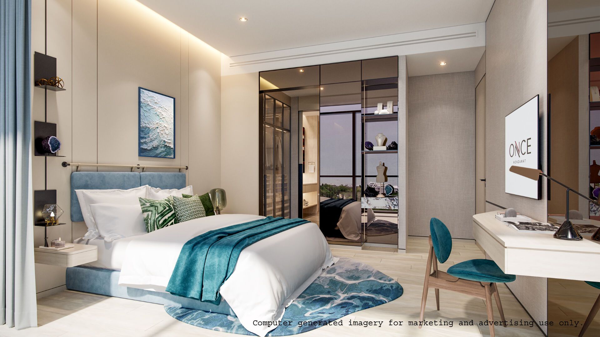 Once Wongamat: Bedroom interior