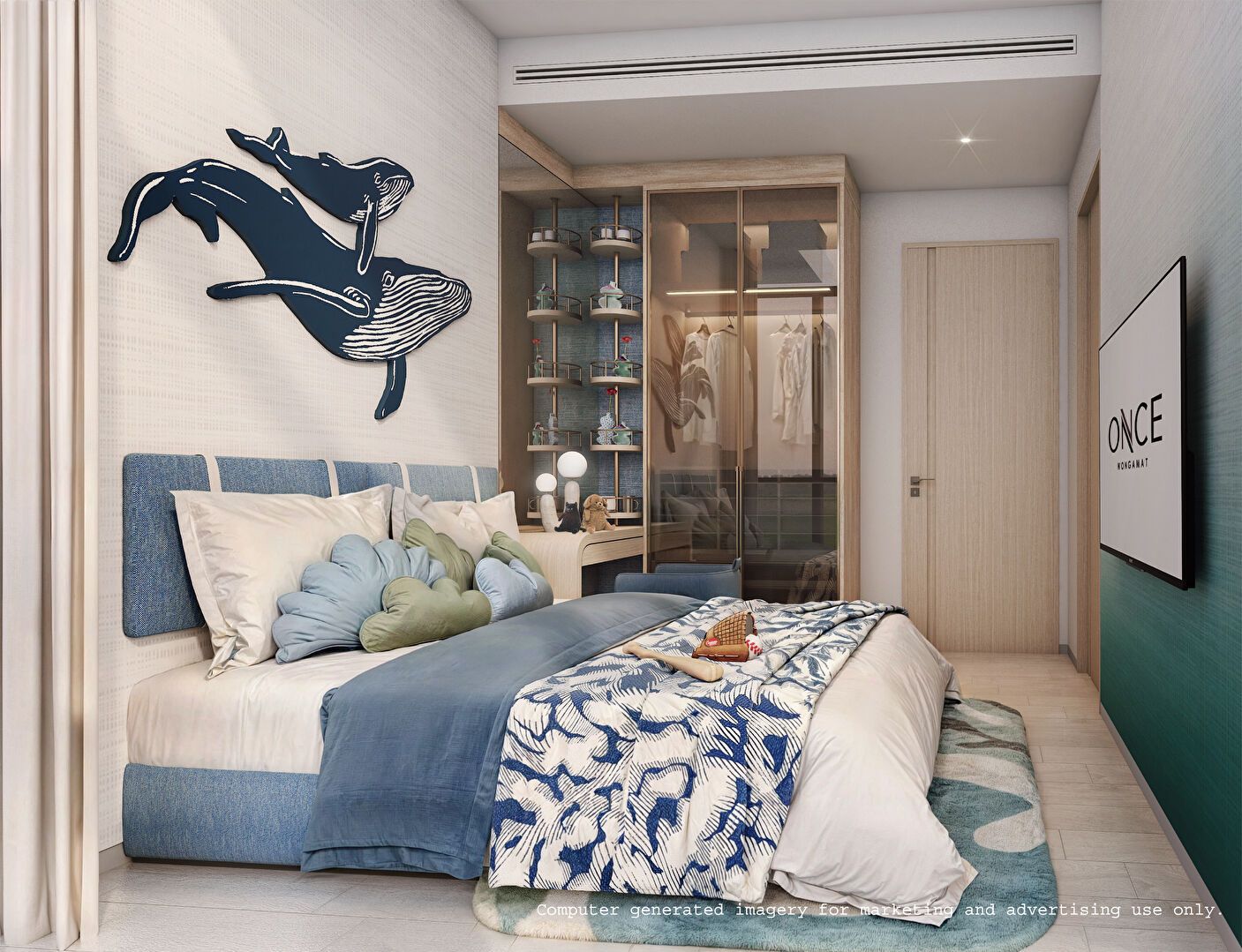 Once Wongamat: Bedroom interior