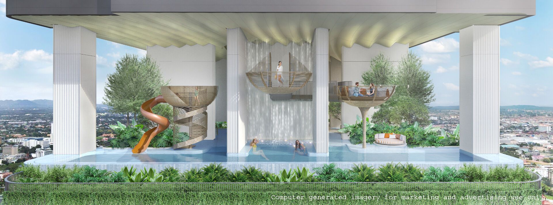 Once Wongamat: Swimming pool and surrounding deck
